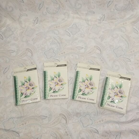 New 4 Packs of 8 Invitation Cards 32 Total - Picture 1 of 1